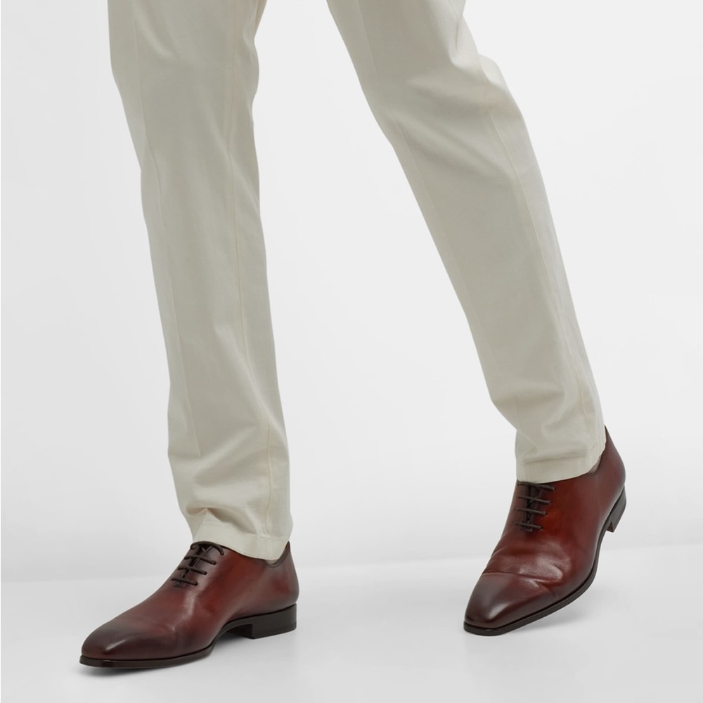 Magnanni Rich Brown Leather Oxfords - Picture 10 of 13